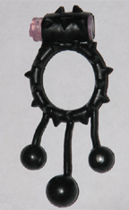 Flexible pinapple prong vibrating cock ring